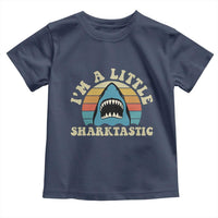 Im A Little Sharktastic Toddler T Shirt Vintage Shark Lover Week Gift