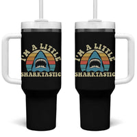 Im A Little Sharktastic Tumbler With Handle Vintage Shark Lover Week Gift