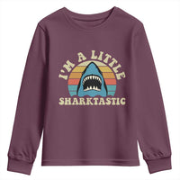 Im A Little Sharktastic Youth Sweatshirt Vintage Shark Lover Week Gift