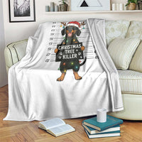 Christmas Dachshund Throw Blanket Funny Christmas Tree Killer - Wonder Print Shop