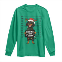 Christmas Dachshund Long Sleeve Shirt Funny Christmas Tree Killer - Wonder Print Shop