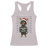 Christmas Dachshund Racerback Tank Top Funny Christmas Tree Killer - Wonder Print Shop
