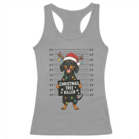 Christmas Dachshund Racerback Tank Top Funny Christmas Tree Killer - Wonder Print Shop