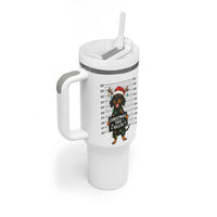 Christmas Dachshund Tumbler With Handle Funny Christmas Tree Killer