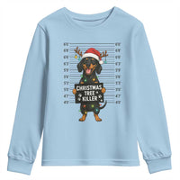 Christmas Dachshund Youth Sweatshirt Funny Christmas Tree Killer - Wonder Print Shop
