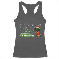 Christmas Dachshund Racerback Tank Top All I Want For Christmas Is A Dachshund - Wonder Print Shop