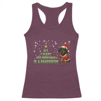 Christmas Dachshund Racerback Tank Top All I Want For Christmas Is A Dachshund - Wonder Print Shop