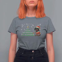 Christmas Dachshund T Shirt For Women All I Want For Christmas Is A Dachshund - Wonder Print Shop