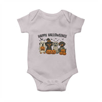 Funny Halloween Dachshund Baby Onesie Happy Halloweenie - Wonder Print Shop