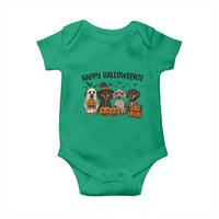 Funny Halloween Dachshund Baby Onesie Happy Halloweenie - Wonder Print Shop