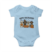 Funny Halloween Dachshund Baby Onesie Happy Halloweenie - Wonder Print Shop