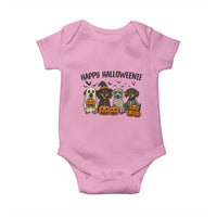 Funny Halloween Dachshund Baby Onesie Happy Halloweenie - Wonder Print Shop
