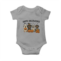 Funny Halloween Dachshund Baby Onesie Happy Halloweenie - Wonder Print Shop