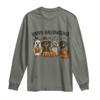 Funny Halloween Dachshund Long Sleeve Shirt Happy Halloweenie - Wonder Print Shop