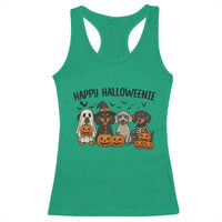 Funny Halloween Dachshund Racerback Tank Top Happy Halloweenie - Wonder Print Shop