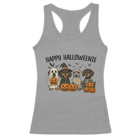 Funny Halloween Dachshund Racerback Tank Top Happy Halloweenie - Wonder Print Shop