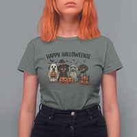 Funny Halloween Dachshund T Shirt For Women Happy Halloweenie - Wonder Print Shop