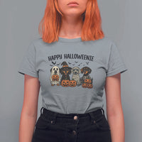 Funny Halloween Dachshund T Shirt For Women Happy Halloweenie - Wonder Print Shop