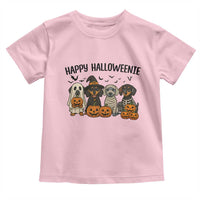 Funny Halloween Dachshund Toddler T Shirt Happy Halloweenie - Wonder Print Shop