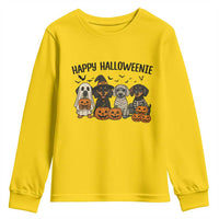 Funny Halloween Dachshund Youth Sweatshirt Happy Halloweenie - Wonder Print Shop