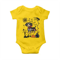 Funny Halloween Gift Baby Onesie Trick Or Treat With My Dachshund Dracula - Wonder Print Shop