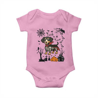 Funny Halloween Gift Baby Onesie Trick Or Treat With My Dachshund Dracula - Wonder Print Shop