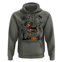 Funny Halloween Gift Hoodie Trick Or Treat With My Dachshund Dracula - Wonder Print Shop