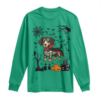 Funny Halloween Gift Long Sleeve Shirt Trick Or Treat With My Dachshund Dracula - Wonder Print Shop