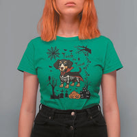 Funny Halloween Gift T Shirt For Women Trick Or Treat With My Dachshund Dracula - Wonder Print Shop