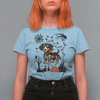 Funny Halloween Gift T Shirt For Women Trick Or Treat With My Dachshund Dracula - Wonder Print Shop