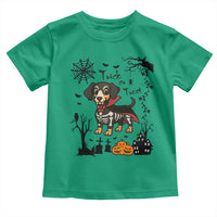 Funny Halloween Gift Toddler T Shirt Trick Or Treat With My Dachshund Dracula - Wonder Print Shop