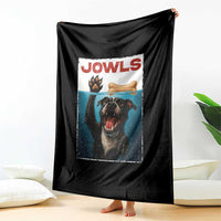 Pitbull Lover Throw Blanket Funny Jowls Horror Dog Poster - Wonder Print Shop