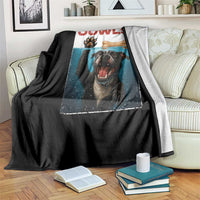 Pitbull Lover Throw Blanket Funny Jowls Horror Dog Poster - Wonder Print Shop