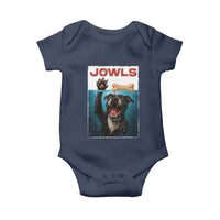 Pitbull Lover Baby Onesie Funny Jowls Horror Dog Poster - Wonder Print Shop