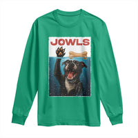 Pitbull Lover Long Sleeve Shirt Funny Jowls Horror Dog Poster - Wonder Print Shop