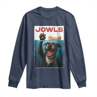 Pitbull Lover Long Sleeve Shirt Funny Jowls Horror Dog Poster - Wonder Print Shop