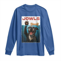 Pitbull Lover Long Sleeve Shirt Funny Jowls Horror Dog Poster - Wonder Print Shop