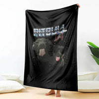 Pitbull Dad Throw Blanket Funny Gift For Pitbull Lover - Wonder Print Shop