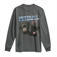 Pitbull Dad Long Sleeve Shirt Funny Gift For Pitbull Lover - Wonder Print Shop