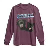Pitbull Dad Long Sleeve Shirt Funny Gift For Pitbull Lover - Wonder Print Shop