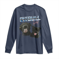 Pitbull Dad Long Sleeve Shirt Funny Gift For Pitbull Lover - Wonder Print Shop