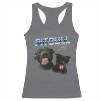Pitbull Dad Racerback Tank Top Funny Gift For Pitbull Lover - Wonder Print Shop