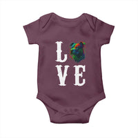 Colorful Pitbull Graphic Art For Dog Lover Baby Onesie - Wonder Print Shop