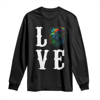 Colorful Pitbull Graphic Art For Dog Lover Long Sleeve Shirt - Wonder Print Shop