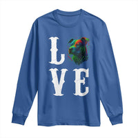 Colorful Pitbull Graphic Art For Dog Lover Long Sleeve Shirt - Wonder Print Shop