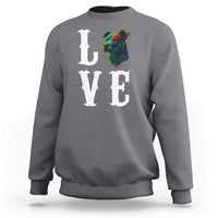 Colorful Pitbull Graphic Art For Dog Lover Sweatshirt - Wonder Print Shop