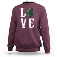 Colorful Pitbull Graphic Art For Dog Lover Sweatshirt - Wonder Print Shop
