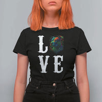 Colorful Pitbull Graphic Art For Dog Lover T Shirt For Women - Wonder Print Shop
