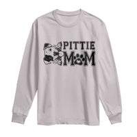 Pittie Mom Long Sleeve Shirt Funny Gift For Pitbull Lover - Wonder Print Shop