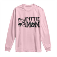 Pittie Mom Long Sleeve Shirt Funny Gift For Pitbull Lover - Wonder Print Shop